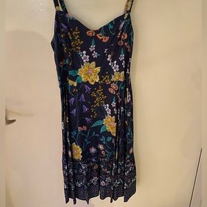 Fit & Flare Linen-Blend Mini Dress